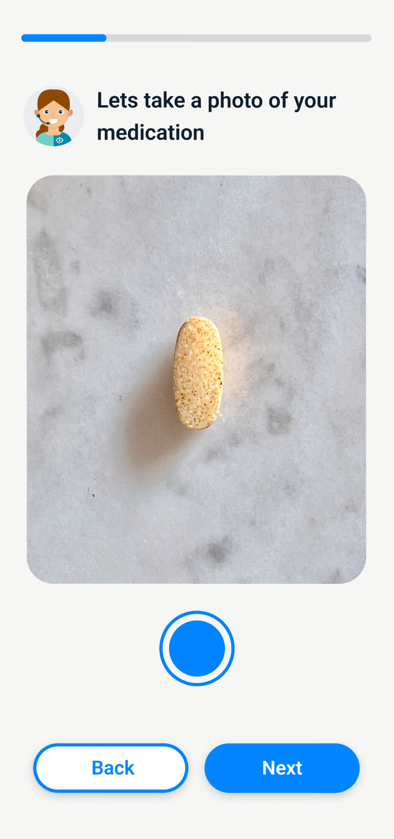 Curatio medication tracking app UI design