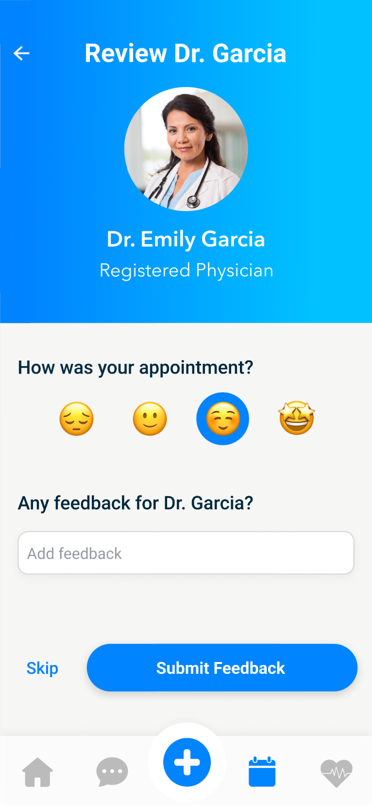 Curatio online health support group UI
