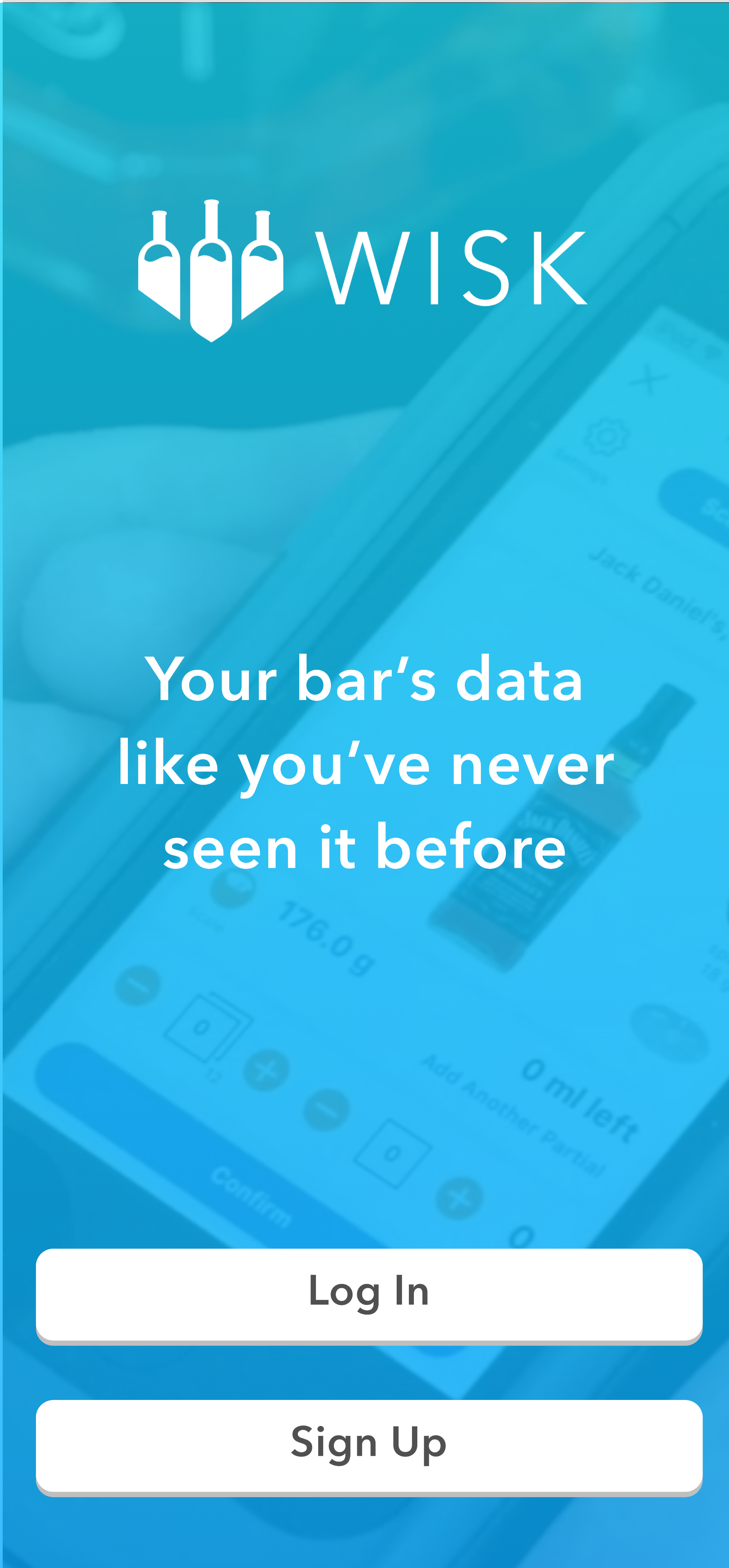 WISK app onboarding signup flow step 1