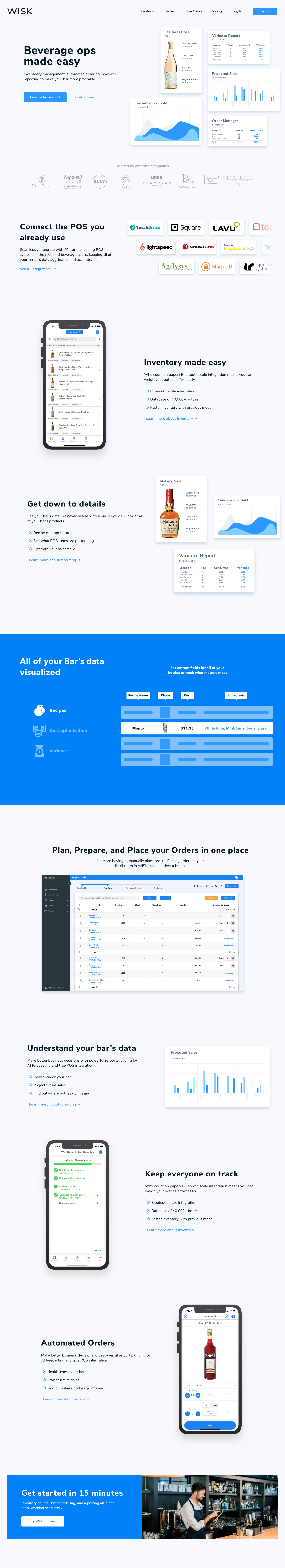 WISK redesigned website desktop view